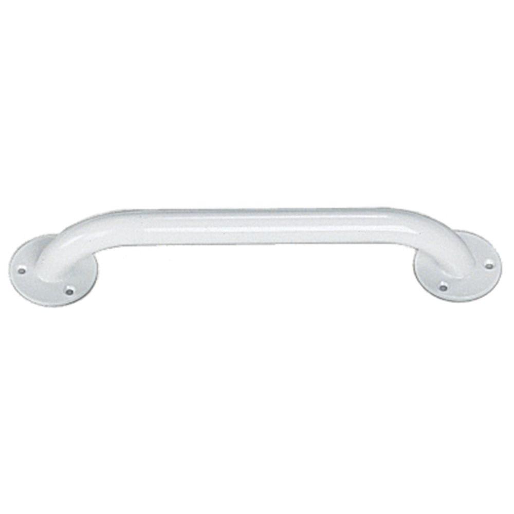 Medline 12 in. x 11/4 in. Bath Safety Grab Bar in WhiteMDS86012H