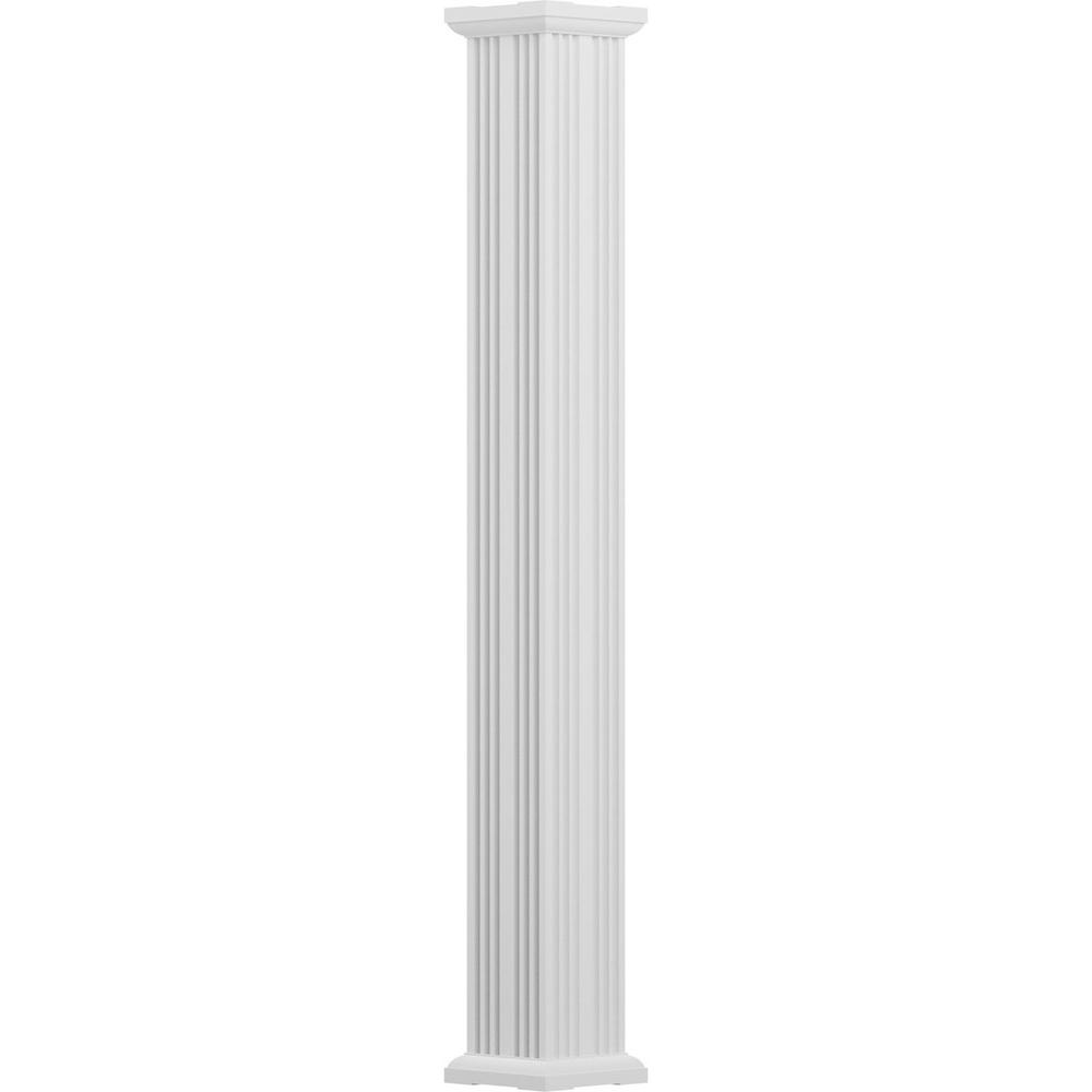 AFCO 8' x 51/2" EnduraAluminum Column, Fluted Square Shaft (Post Wrap