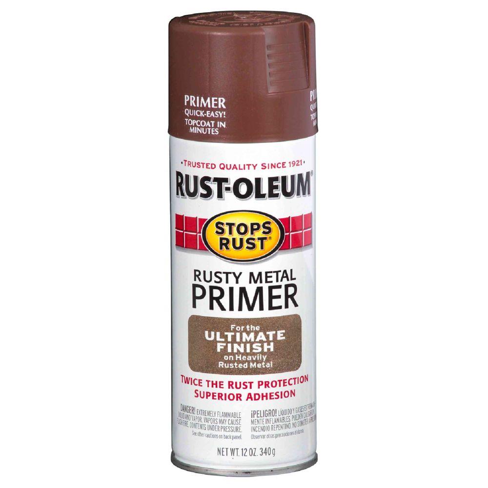 Rust Oleum Stops 12 Oz Flat Rusty Metal Primer Spray 6 Pack Rust Oleum Stops 12 Oz Flat Rusty Metal Primer Spray 6 Pack