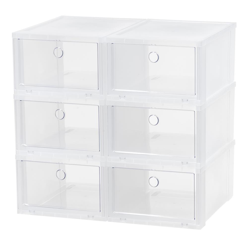 clear shoe crates