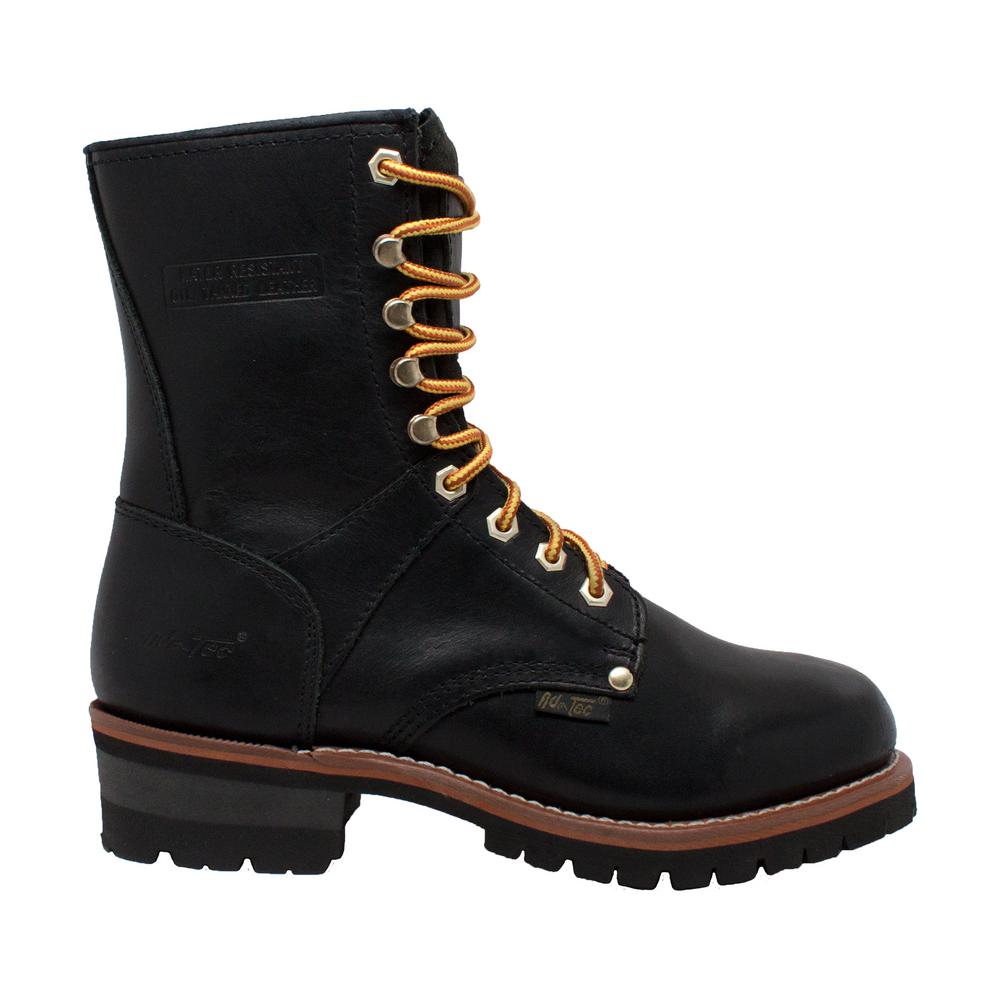 black logger boots