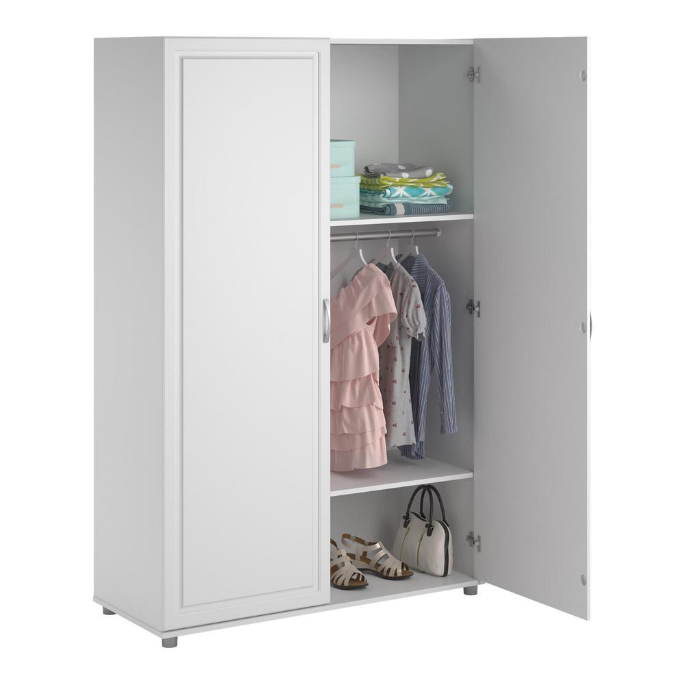 Systembuild Kendall White Storage Cabinet 7361401pcom The Home Depot