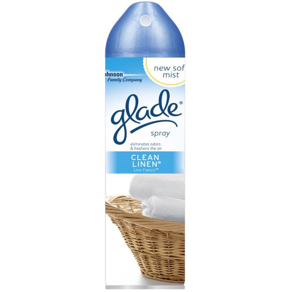 Glade 8 oz. Clean Linen Air Freshener Spray (12-Pack)-73332 - The Home ...