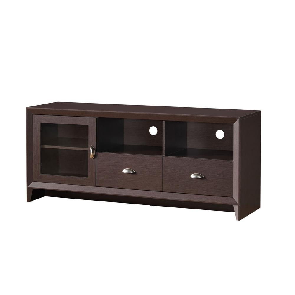 Techni Mobili Wenge Modern Tv Stand With Storage For Tvs Up To 60