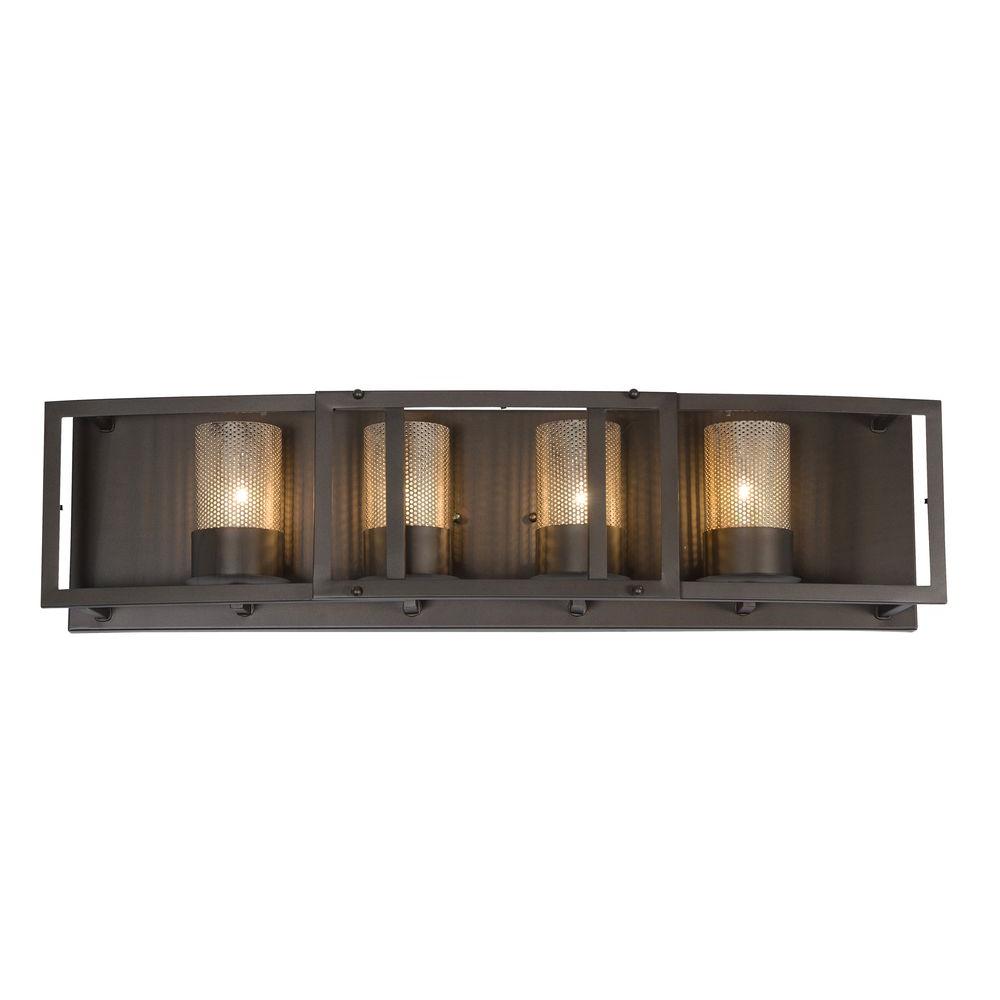 Varaluz Jackson 4Light Rustic Bronze Vanity Light with Arched