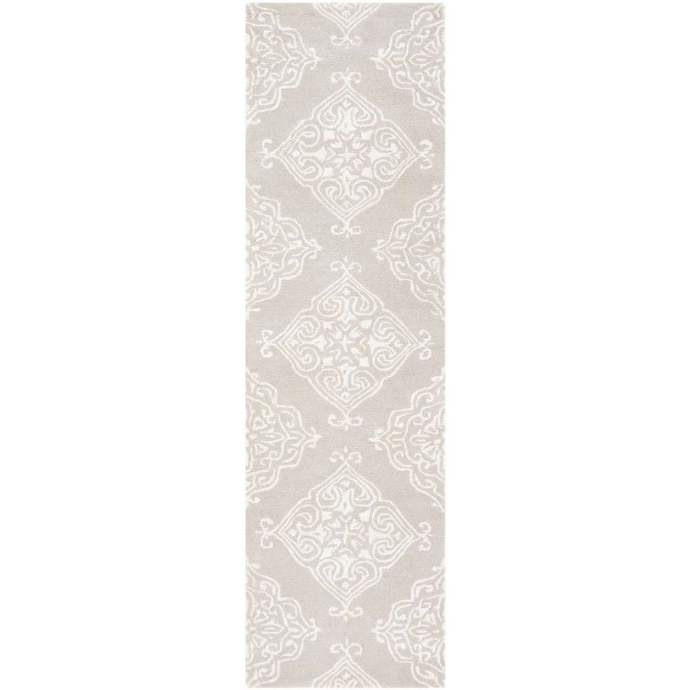 Safavieh Glamour Silver/Ivory 2 ft. 3 in. x 8 ft. Runner RugGLM568A28 The Home Depot