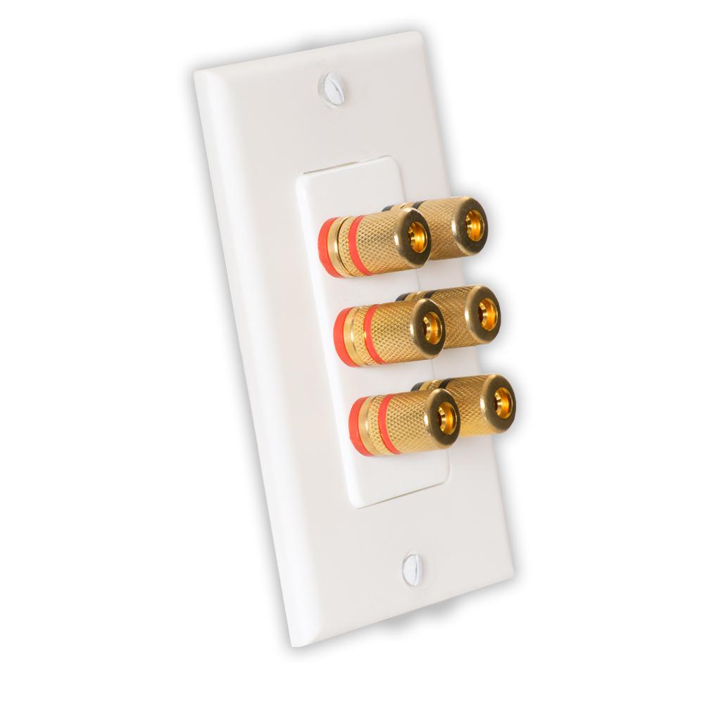 Theater Solutions by Goldwood Home Theater Speaker Wire Wall Plate Theater Solutions by Goldwood Home Theater Speaker Wire Wall Plate