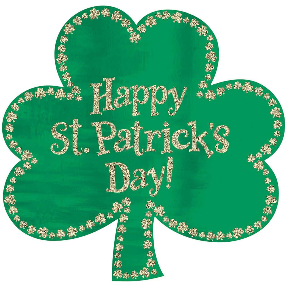 Amscan 16 in. Happy St. Patrick's Day Green Paper Shamrock ...