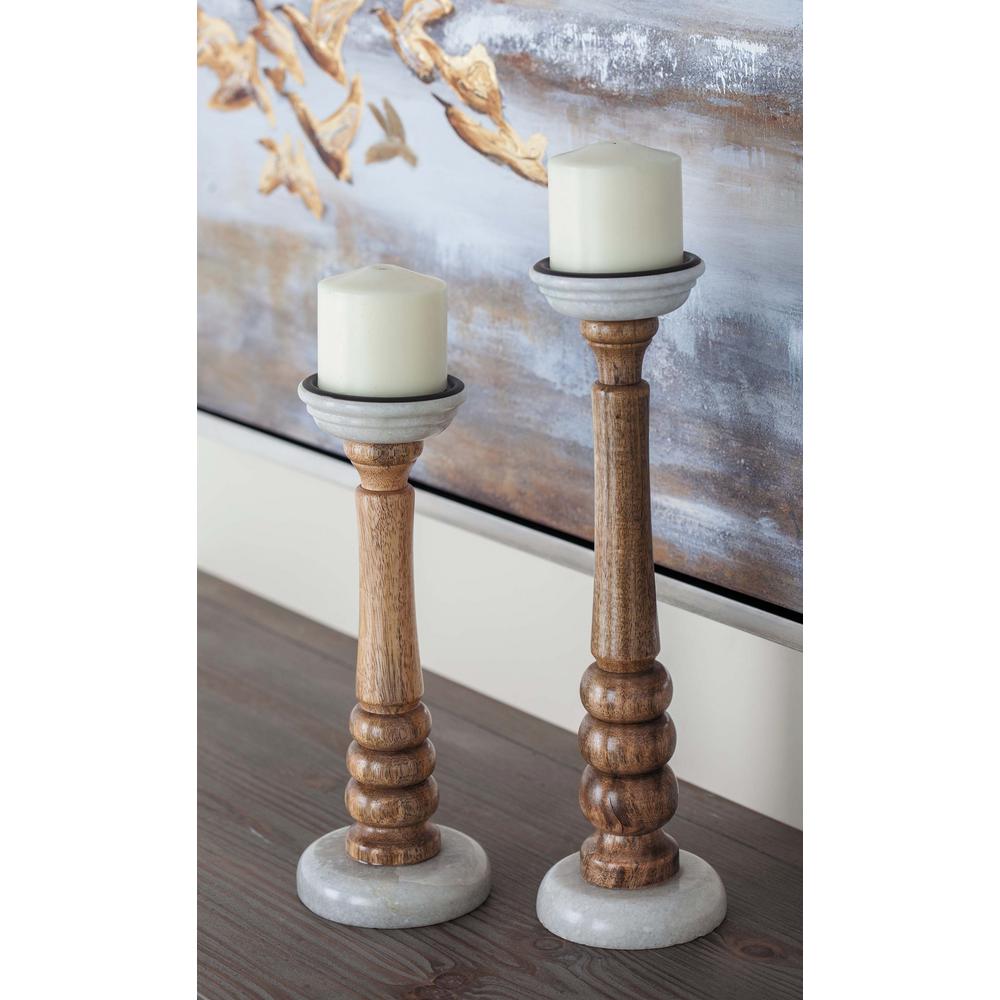 IMAX Trans Cain Distressed Wood Candle Holders (Set of 5)55445 The