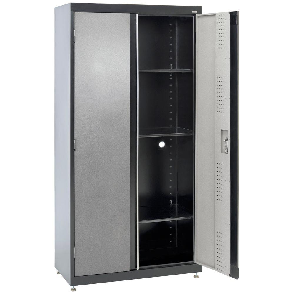 Sandusky 72 In H X 36 In W X 18 In D Modular Steel Storage Cabinet Full Pull In Black Multi Granite Gf3f361872 M9 The Home Depot