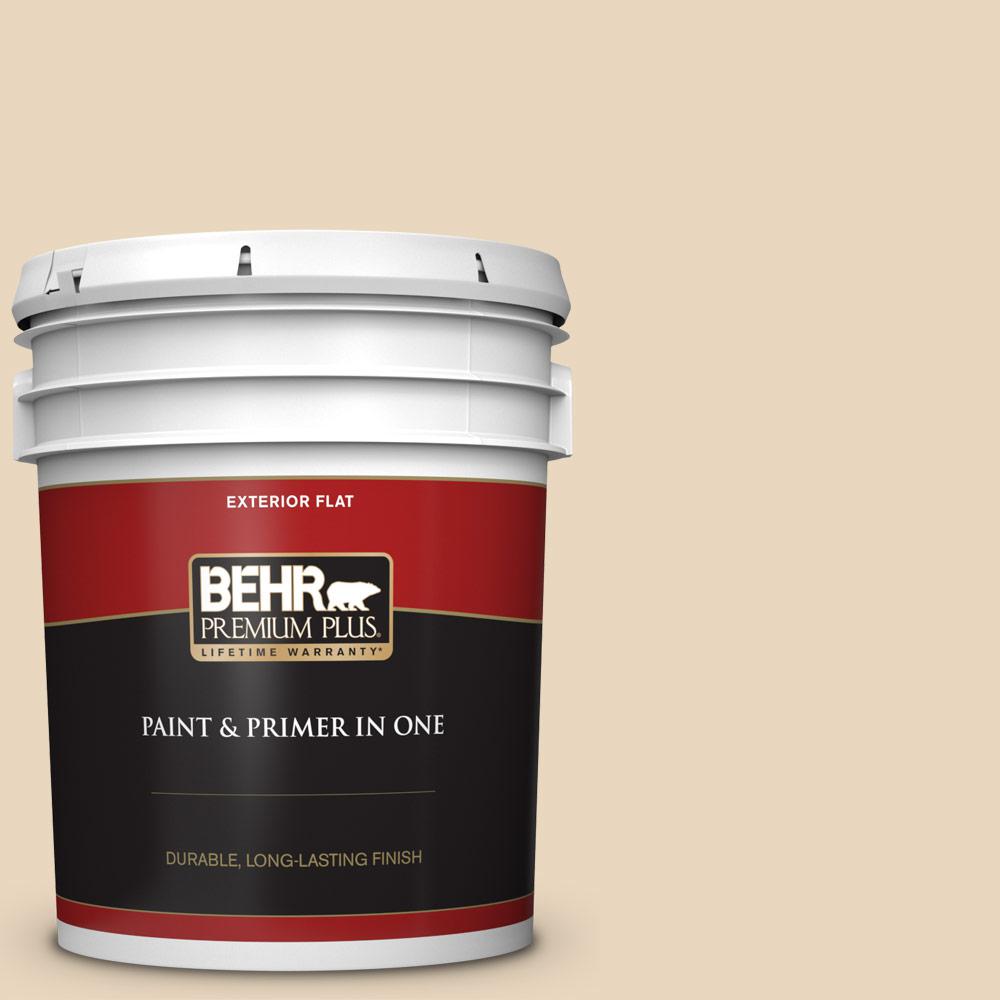 BEHR Premium Plus 5 gal. Home Decorators Collection HDCWR158 Steamed Milk Flat Exterior Paint