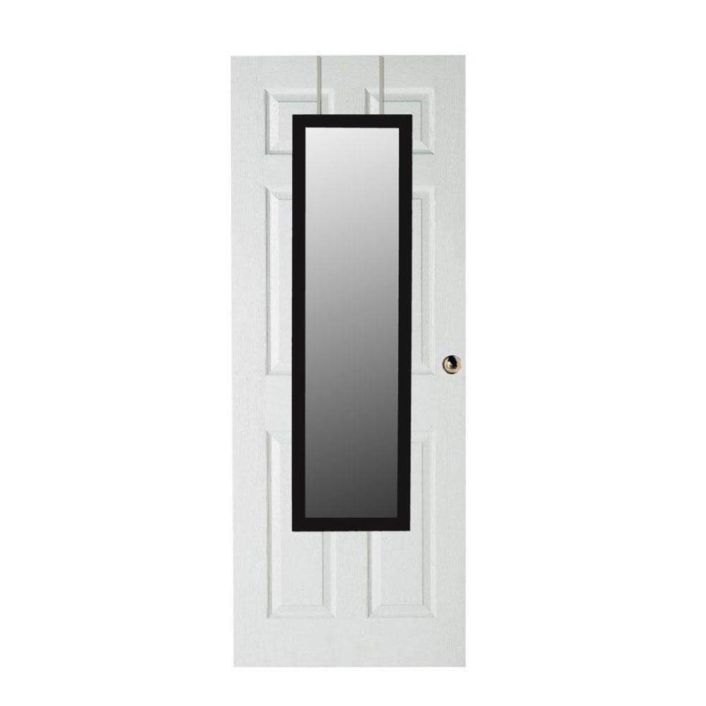 Home Basics Black Over The Door Mirror Dm47009 Depot