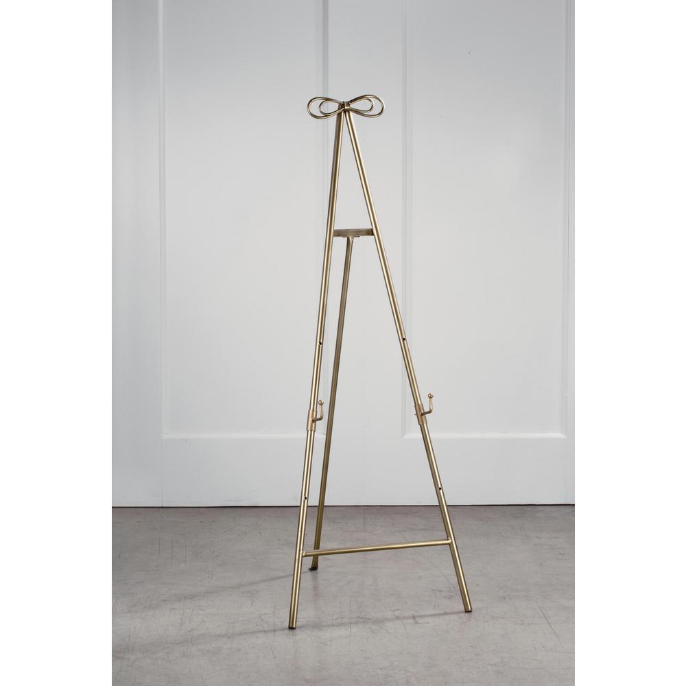 Tripar 53.5 in. Gold MultiPicture Floor Easel with Adjustable Brackets