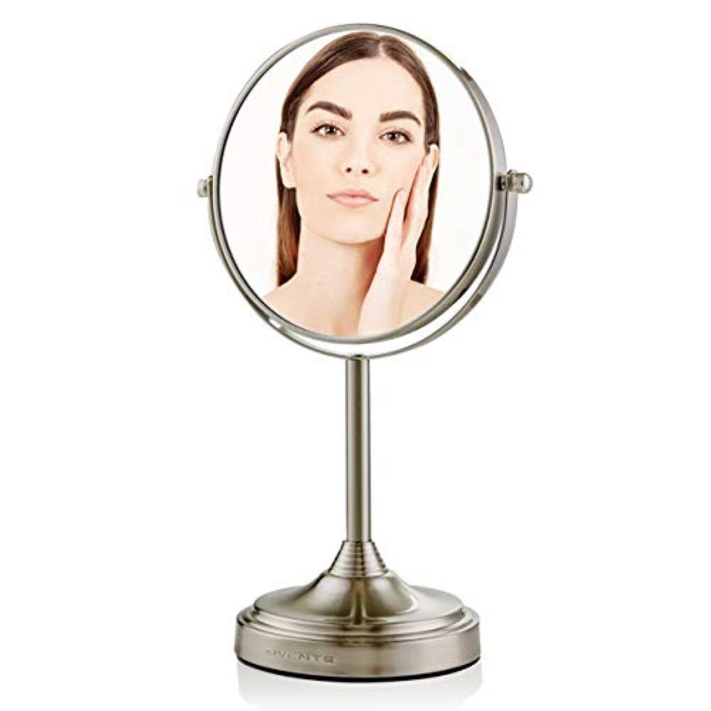 Ovente LED Tabletop Makeup Mirror, 7 Inch, Dual-Sided 1x/7x ...