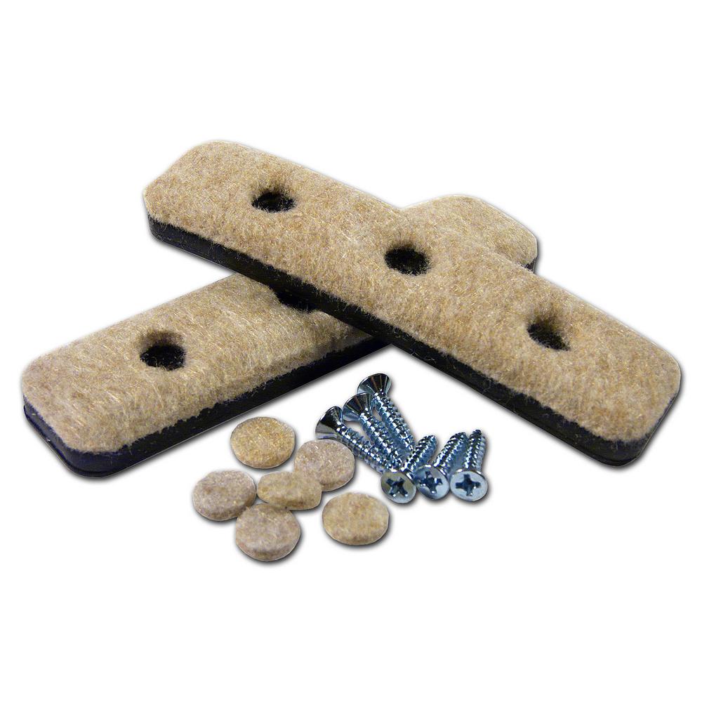 Richelieu Hardware 31/32 in. x 41/32 in. Screwon Felt Pads (4Pack