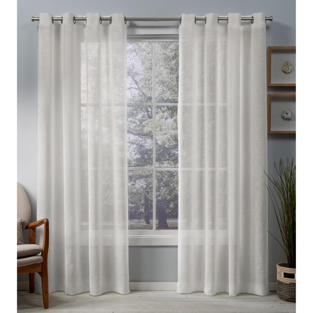 Exclusive Home Curtains Belgian 50 In W X 96 In L Sheer Grommet