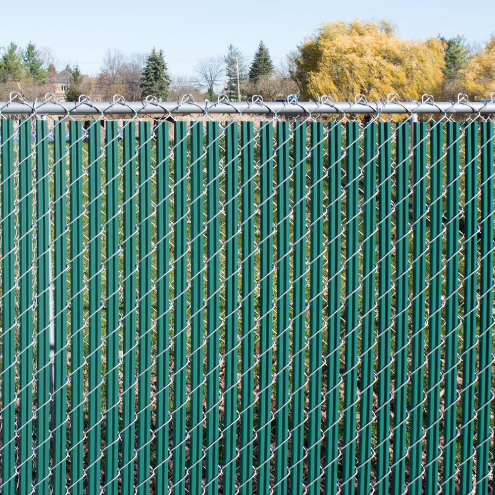 Yardgard 4 Ft H X 10 Ft W Green Channel Lock Single Wall Vinyl Fence Weave Panel 330148sgr The Home Depot