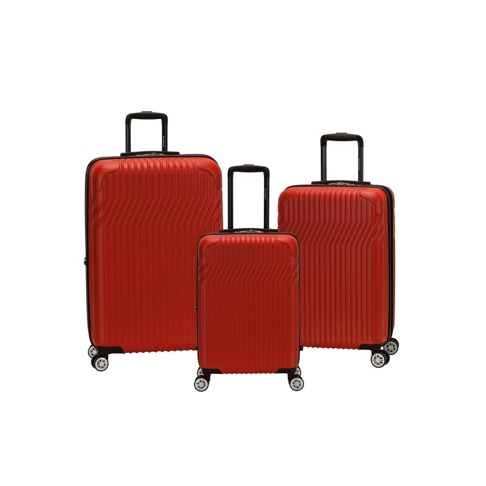 Rockland Pista Collection 3-Piece Harside Dual Spinner Luggage Set, Red was $479.99 now $144.0 (70.0% off)