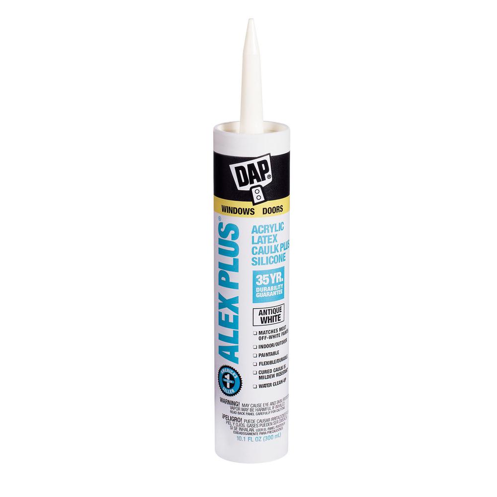DAP Alex Plus 10.1 oz. Antique White Acrylic Latex Caulk Plus Silicone