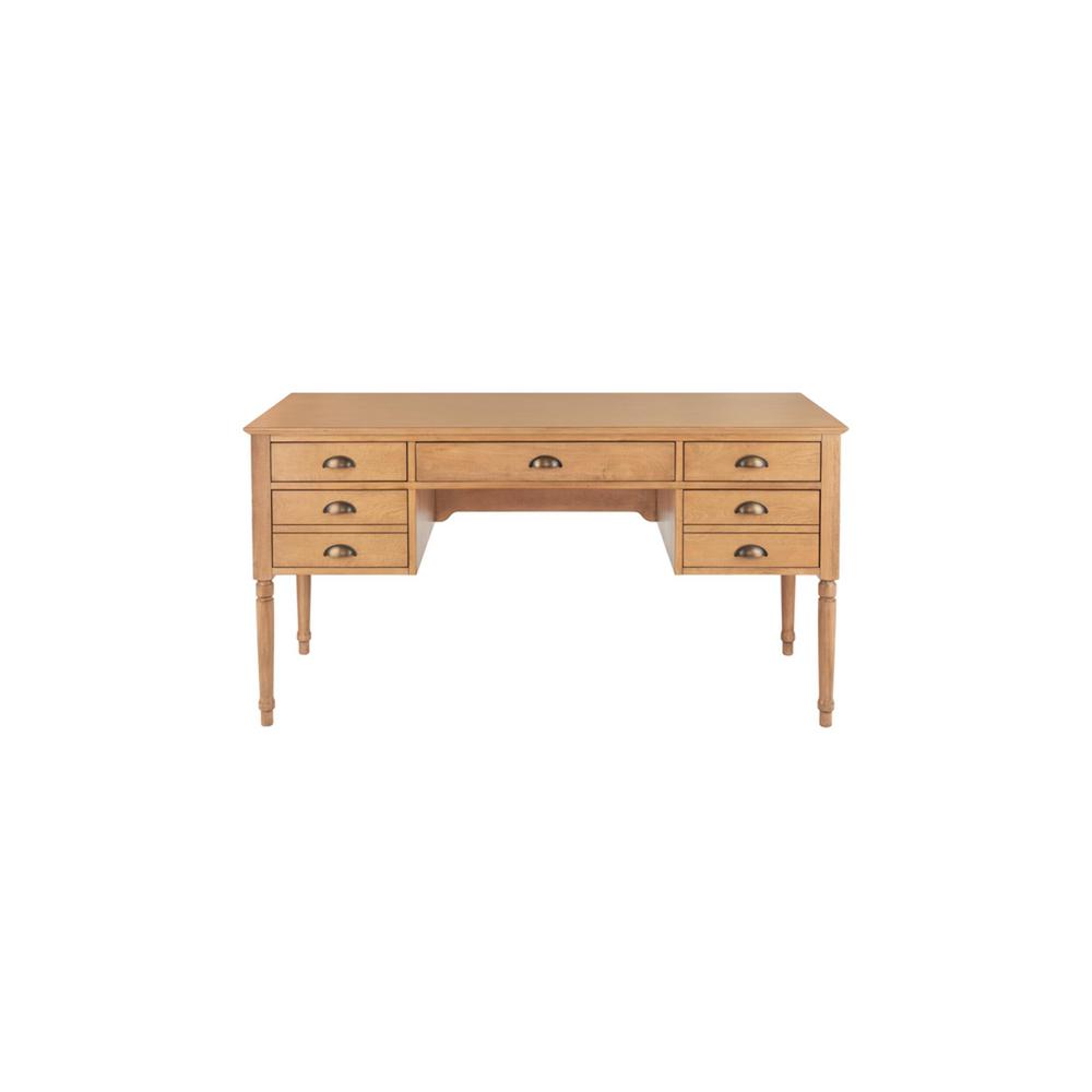Home Decorators Collection 60 in. Rectangular Patina 5 Drawer Writing Desk with Keyboard Tray was $529.0 now $317.4 (40.0% off)