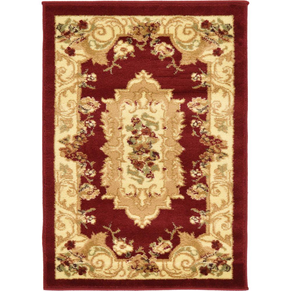 Unique Loom Traditional Versailles Red 6 ft. x 9 ft. Area Rug3129307