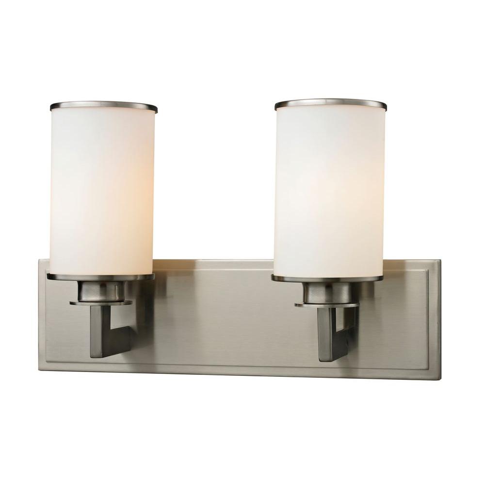 Volume Lighting 2-Light Brushed Nickel Bath and Vanity Light-V1092-33 ...