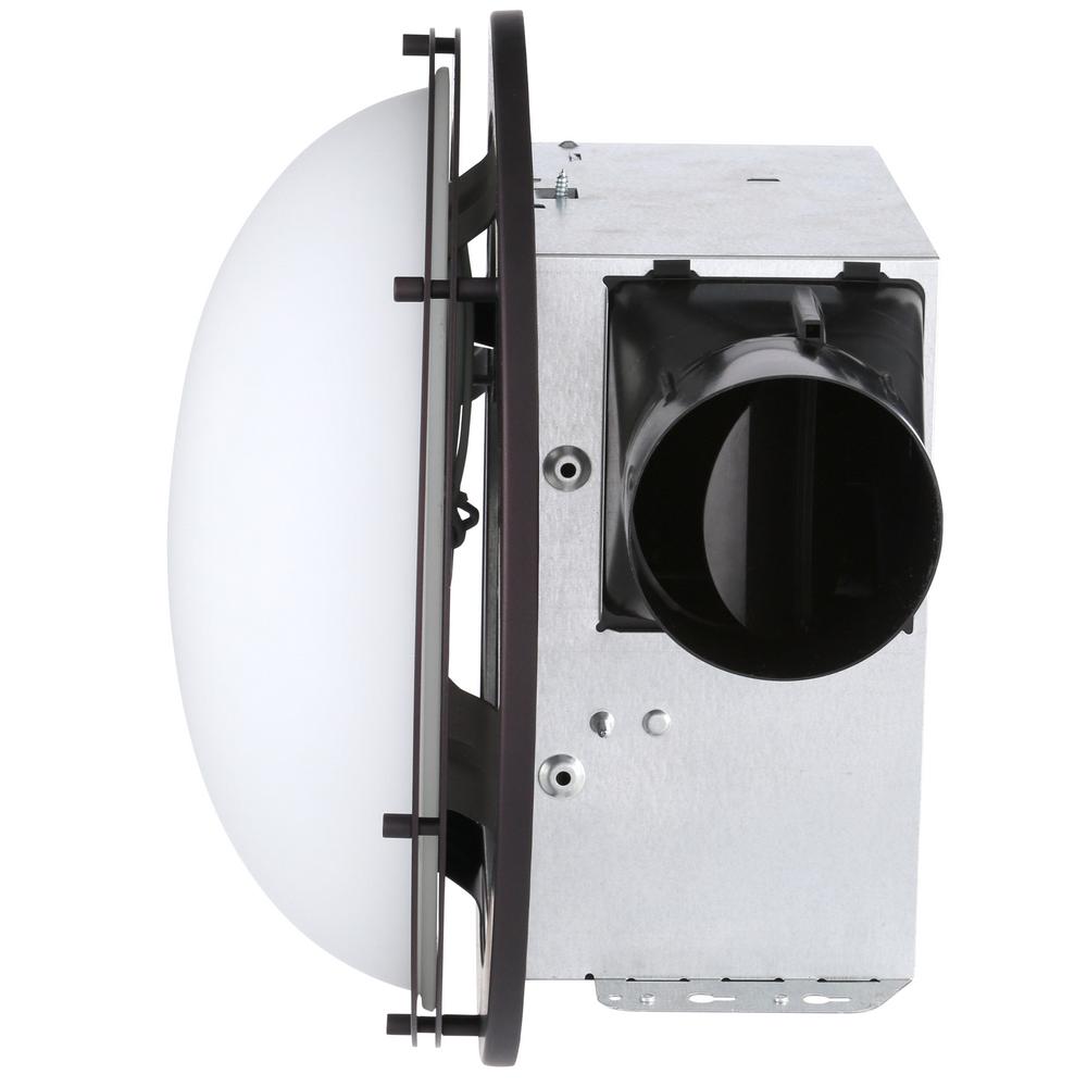 Frosted Glass Globe Fan/Light 80 CFM Oil Bronze Finish Bathroom Space ...