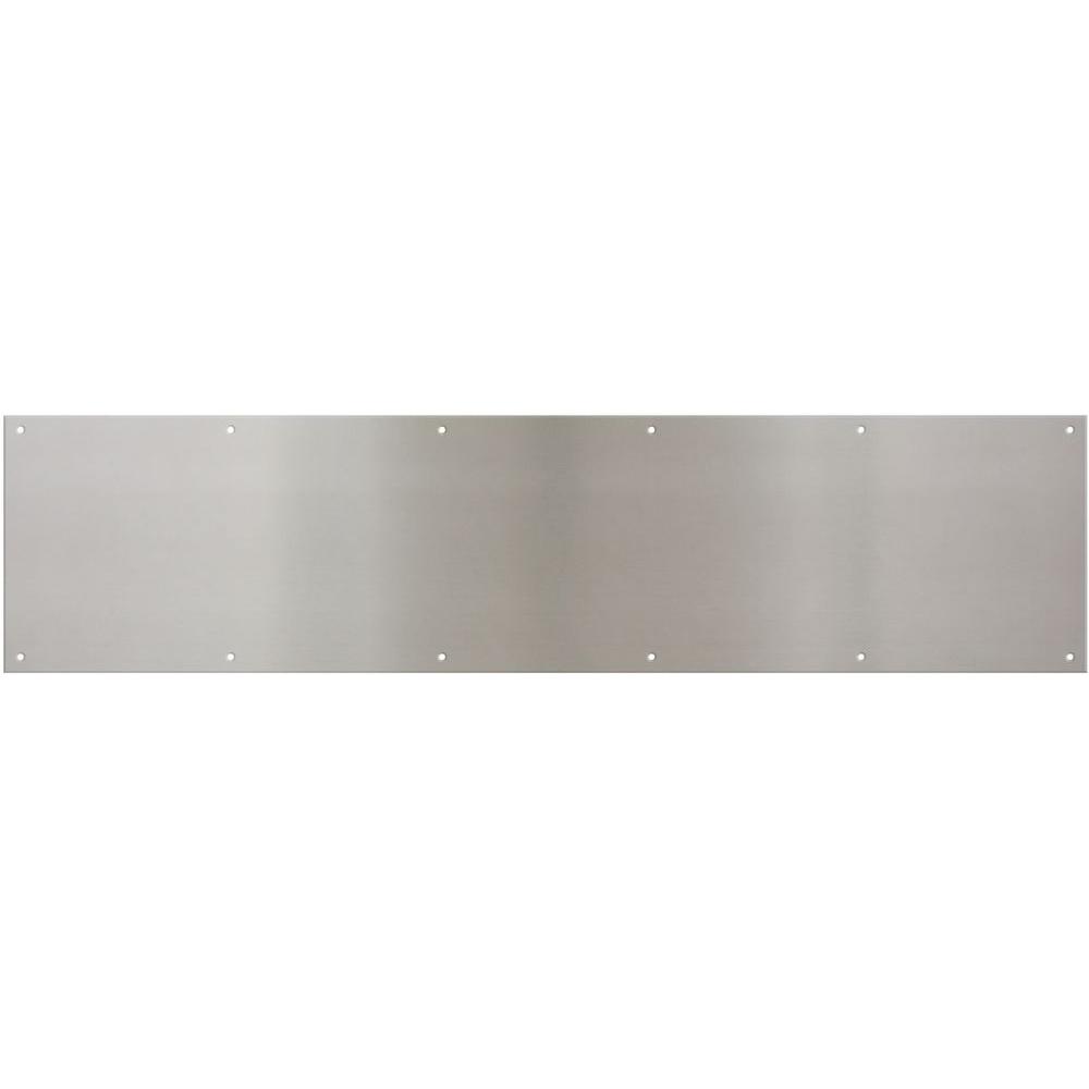 Kick Plates Door Accessories The Home Depot 8 In X 34 Satin Nickel Kick Plate