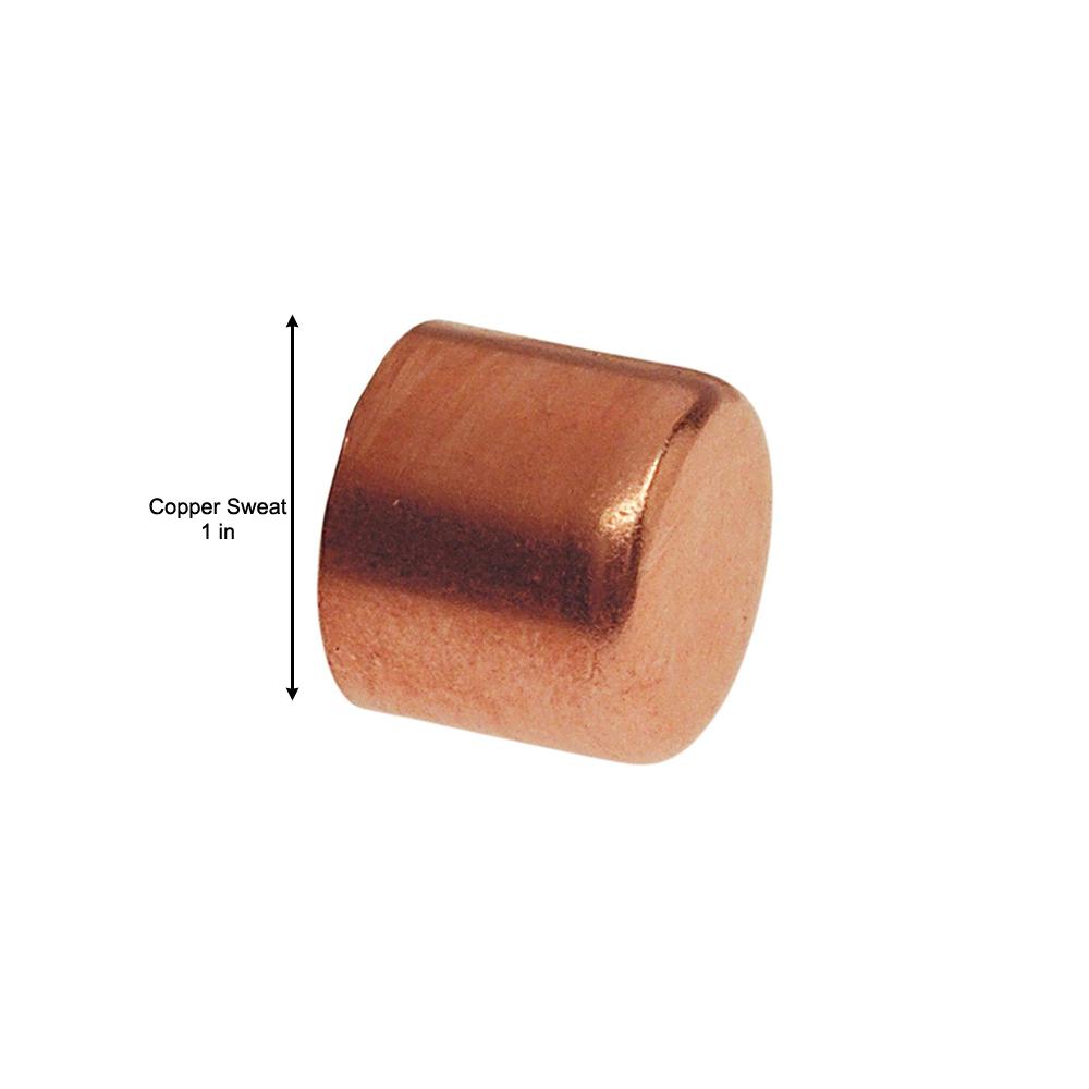 1/" Copper Cap Fits Standard 1/" Copper tube with 1-1//8/" OD New 3 PACK