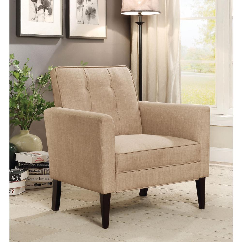 Amelie 31 in. Beige Contemporary Accent Chair CMAC6545BG The Home Depot