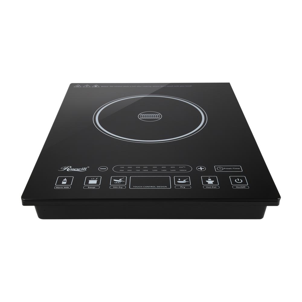 Rosewill 1800w Single Burner 11 In Black Hot Plate With