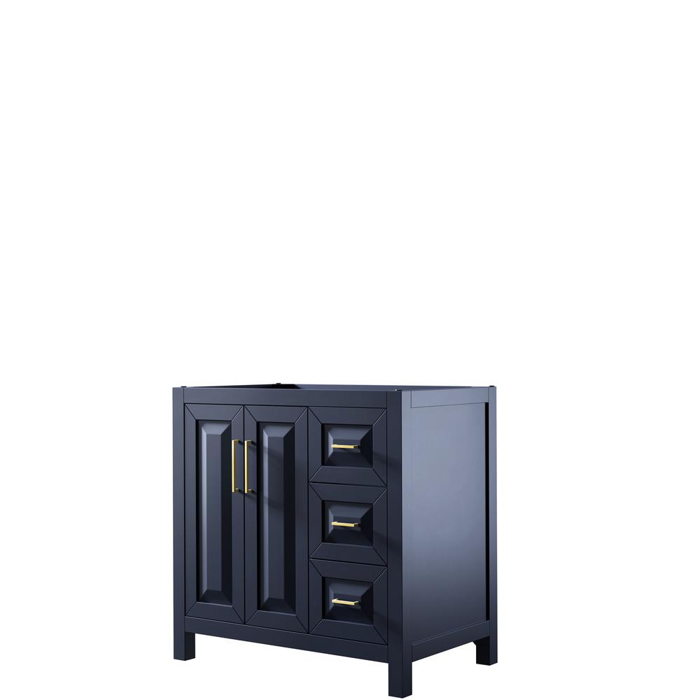 Wyndham Collection Daria 35 In Single Bathroom Vanity Cabinet Only In Dark Blue Wcv252536sblcxsxxmxx The Home Depot