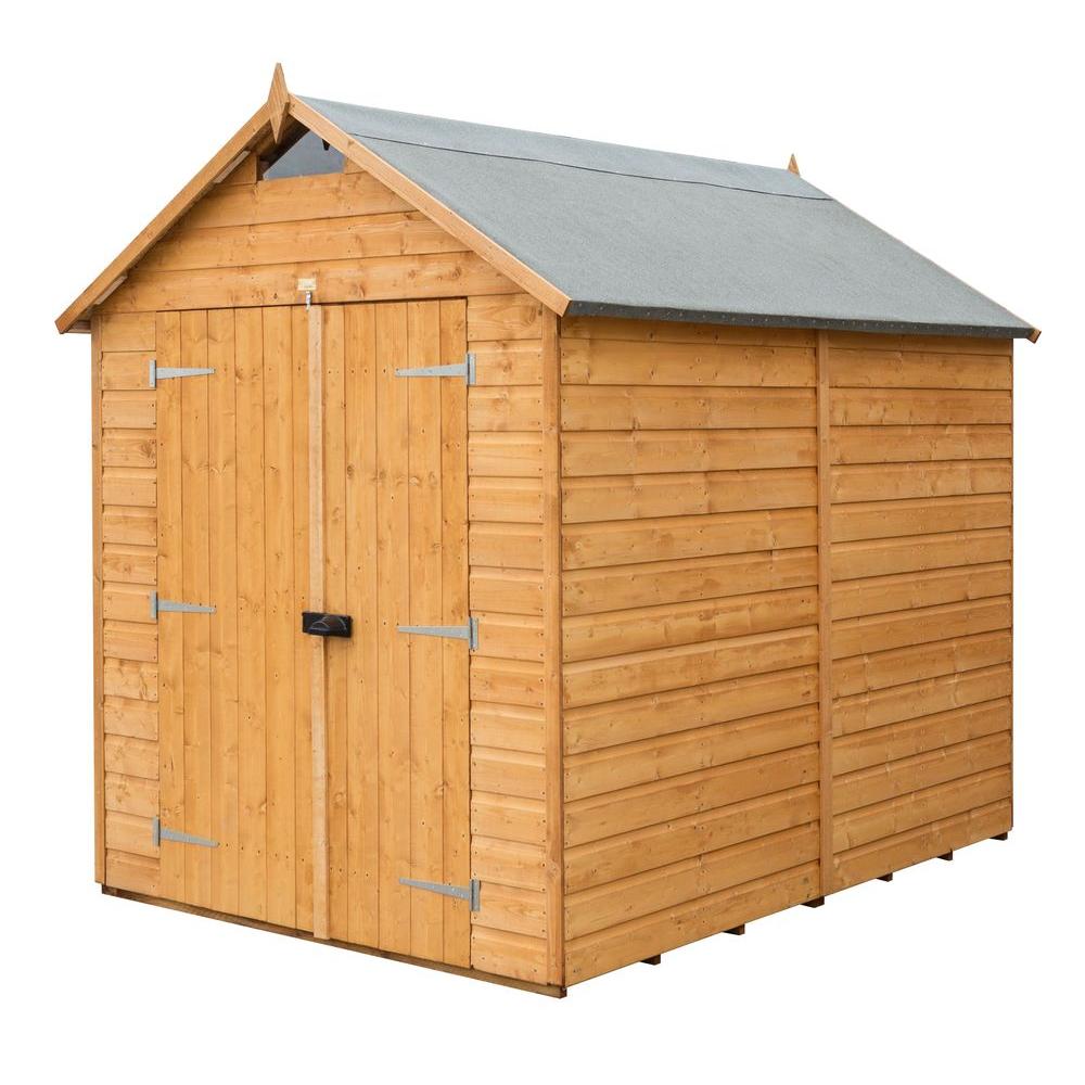 Bosmere 6 ft. W x 8 ft. D Wood Secure Storage Shed-A053 ...