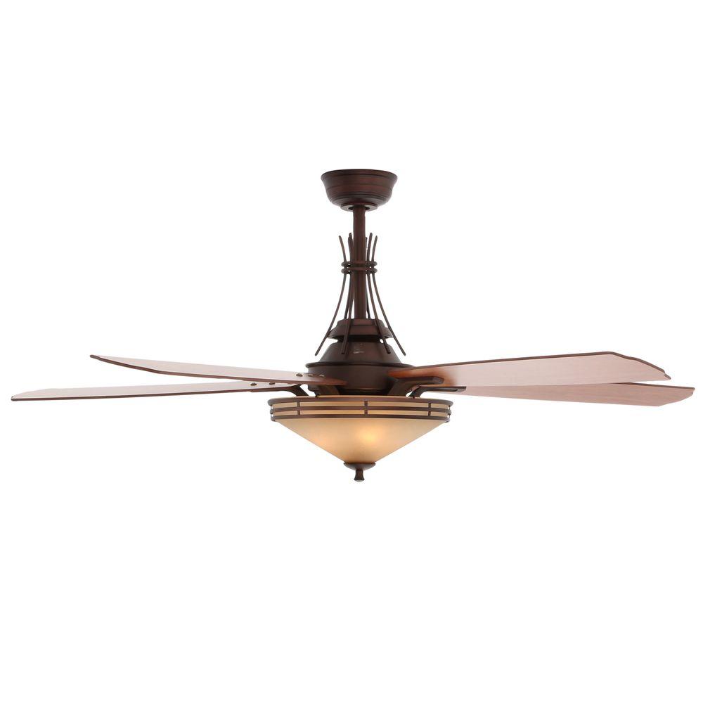 Hampton Bay Miramar II 60 inch Indoor Oil-Brushed Bronze Ceiling Fan with Light... by Hampton Bay