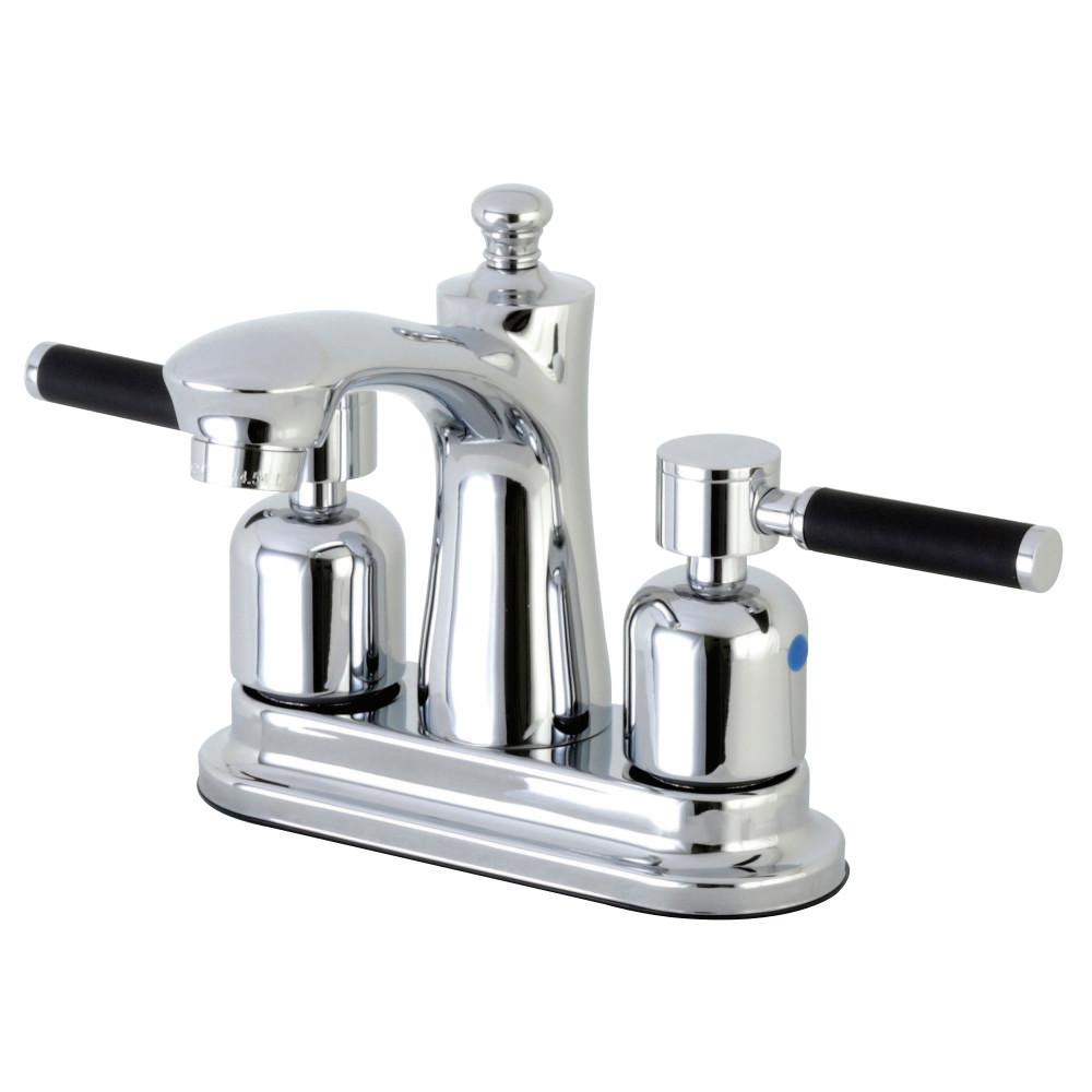 Kingston Brass Kaiser 4 In Centerset 2 Handle Bathroom Faucet In Polished Chrome Hfb7621dkl The Home Depot