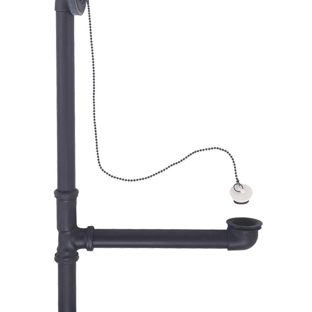 Delta 1 4 In Br Toe Operated Tub Drain Champagne Bronze Od Leg Tub Drain With Chain Stopper