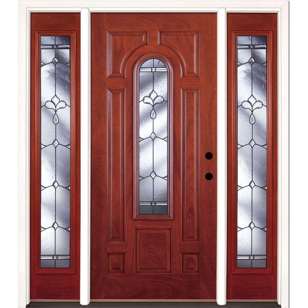 Feather River Doors 63.5 in.x81.625in.Carmel Patina Center Arch Lt ...