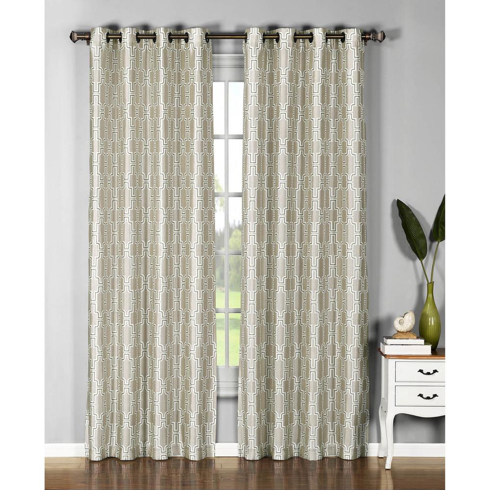 Window Elements Semi Opaque Wesley 54 In W X 96 In L Faux Silk