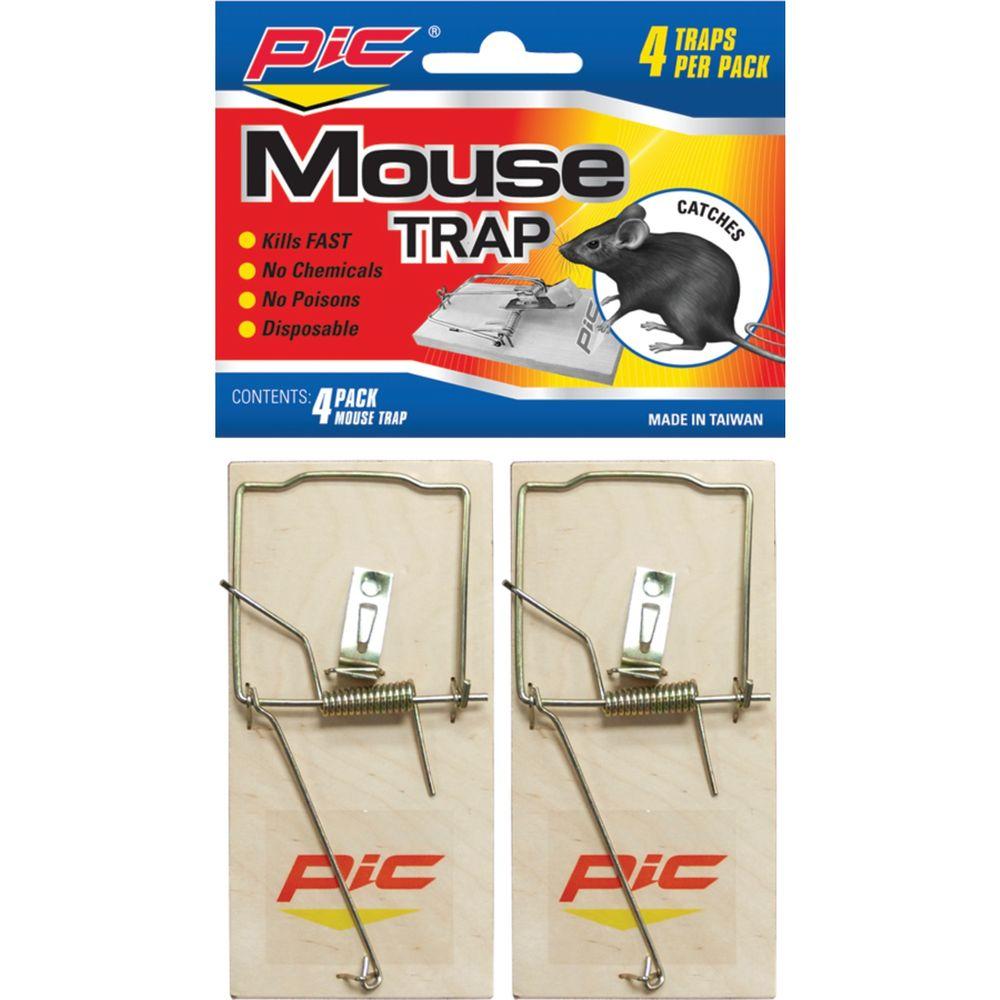 PIC 4 Wood Mouse Traps (6Pack)814103023558 The Home Depot