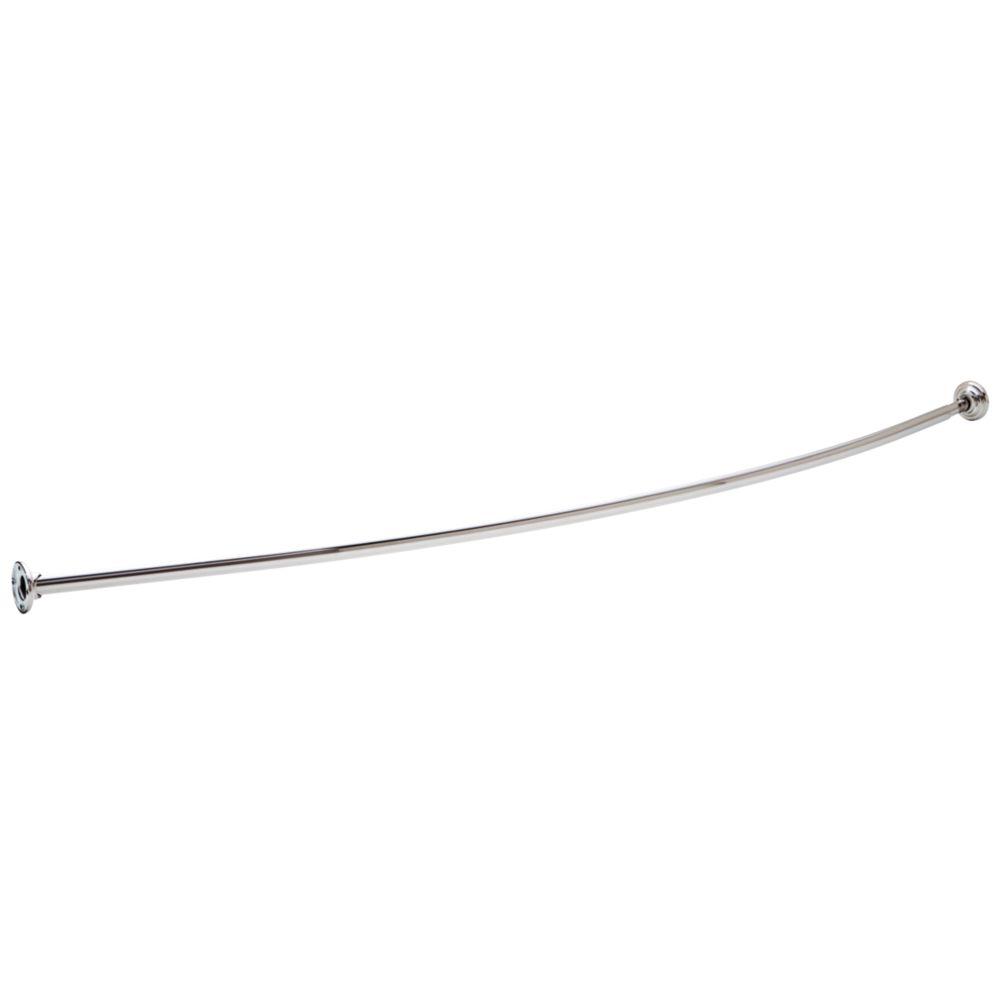 Franklin Brass 72 in. x 1 in. Curved Shower Curtain Rod with 6 in. Bow