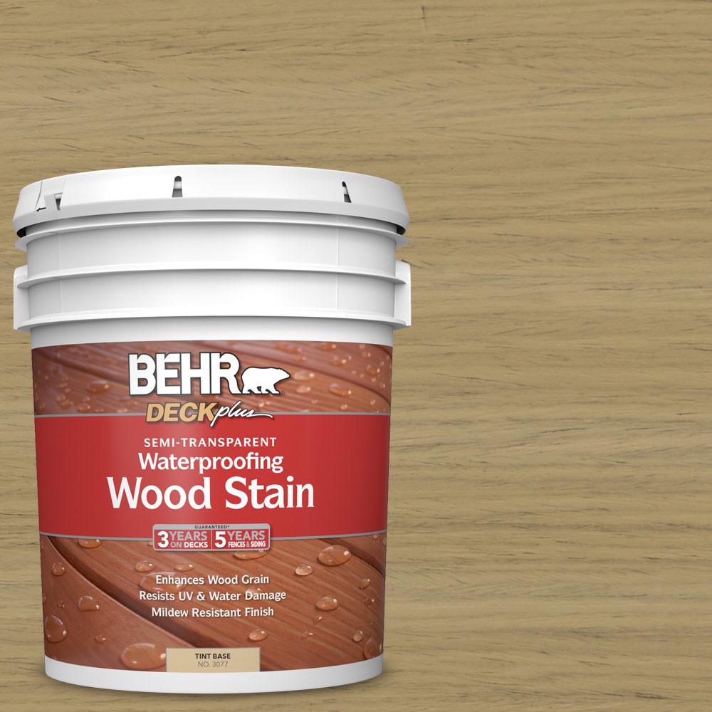 BEHR DECKplus 5 gal. ST145 Desert Sand SemiTransparent