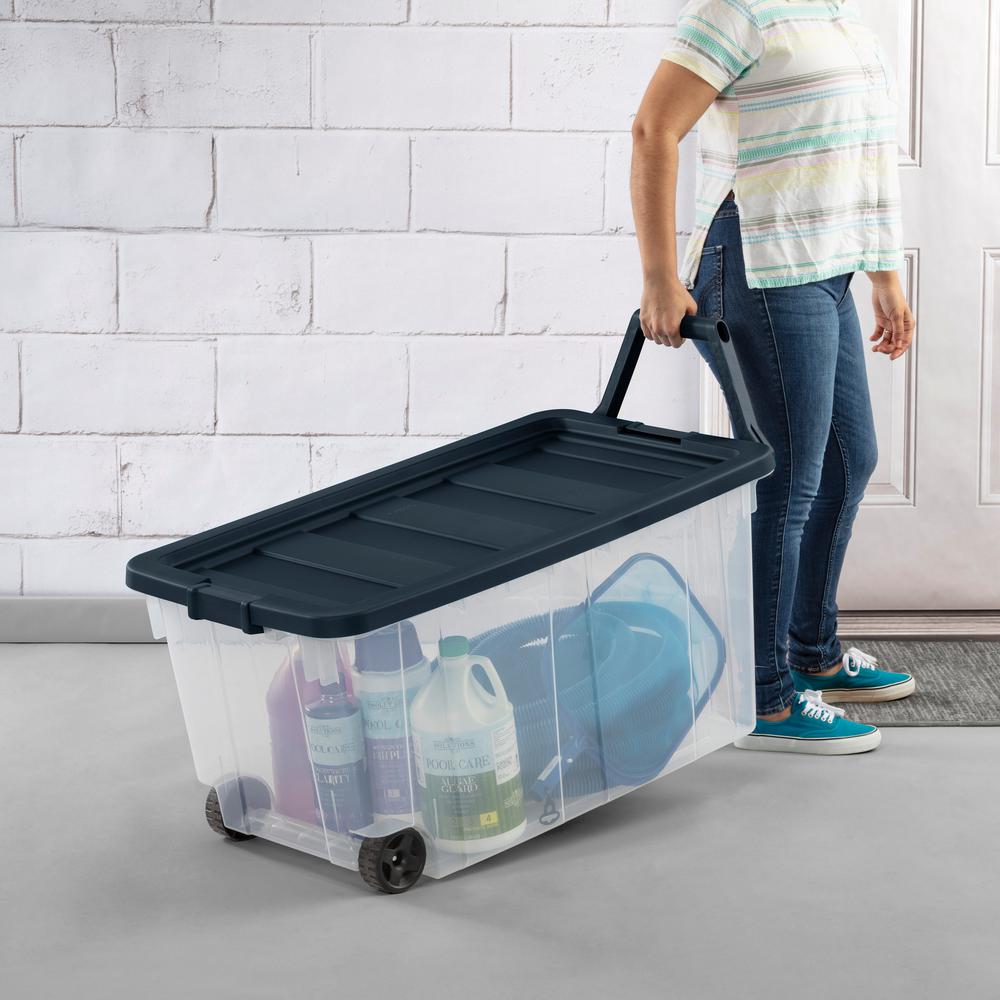 Wheeled storage tote sale