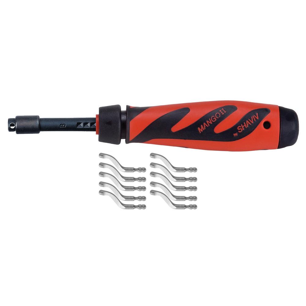 SHAVIV 29256 Bonus Pack Deburring Tool Kit with Holder and 10 B10S Cobalt Blades