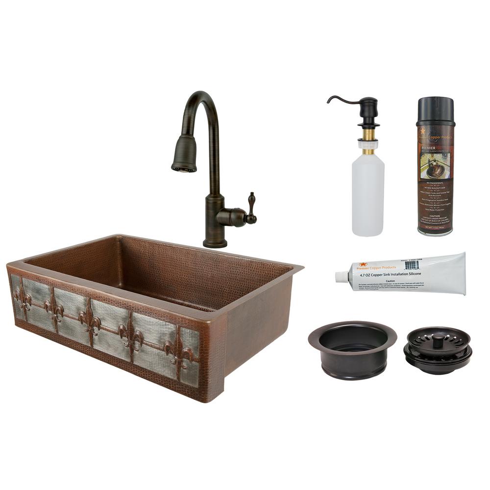 Premier Copper Products All In One Dual Mount 33 Single Premier Copper Products All In One Dual Mount 33 Single Bowl
