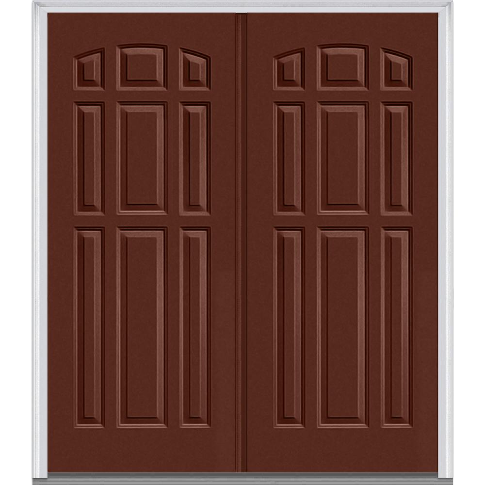 Double Door Doors Without Glass Fiberglass Doors The Home Depot