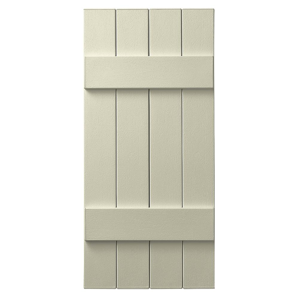Ply Gem 17 in. x 31 in. Vinyl 4Board Closed Board and Batten Shutters