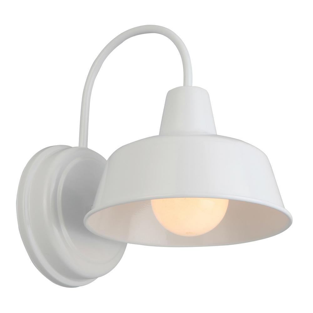 Outdoor Sconces White Wall Mounted Lighting Mason 1 Light White Outdoor Wall Sconce Forest