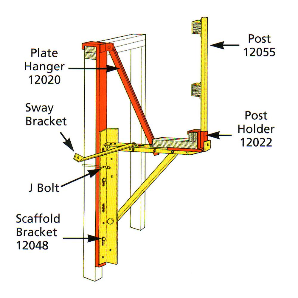 Acro Building Systems Steel Wall Scaffold Over Plate Hanger for Bracket