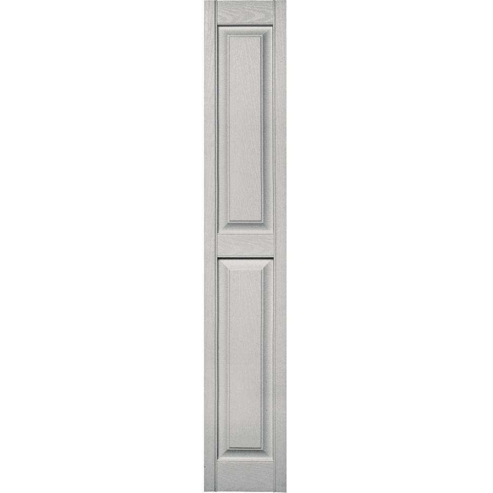 Builders Edge 12 in. x 71 in. Raised Panel Vinyl Exterior Shutters Pair