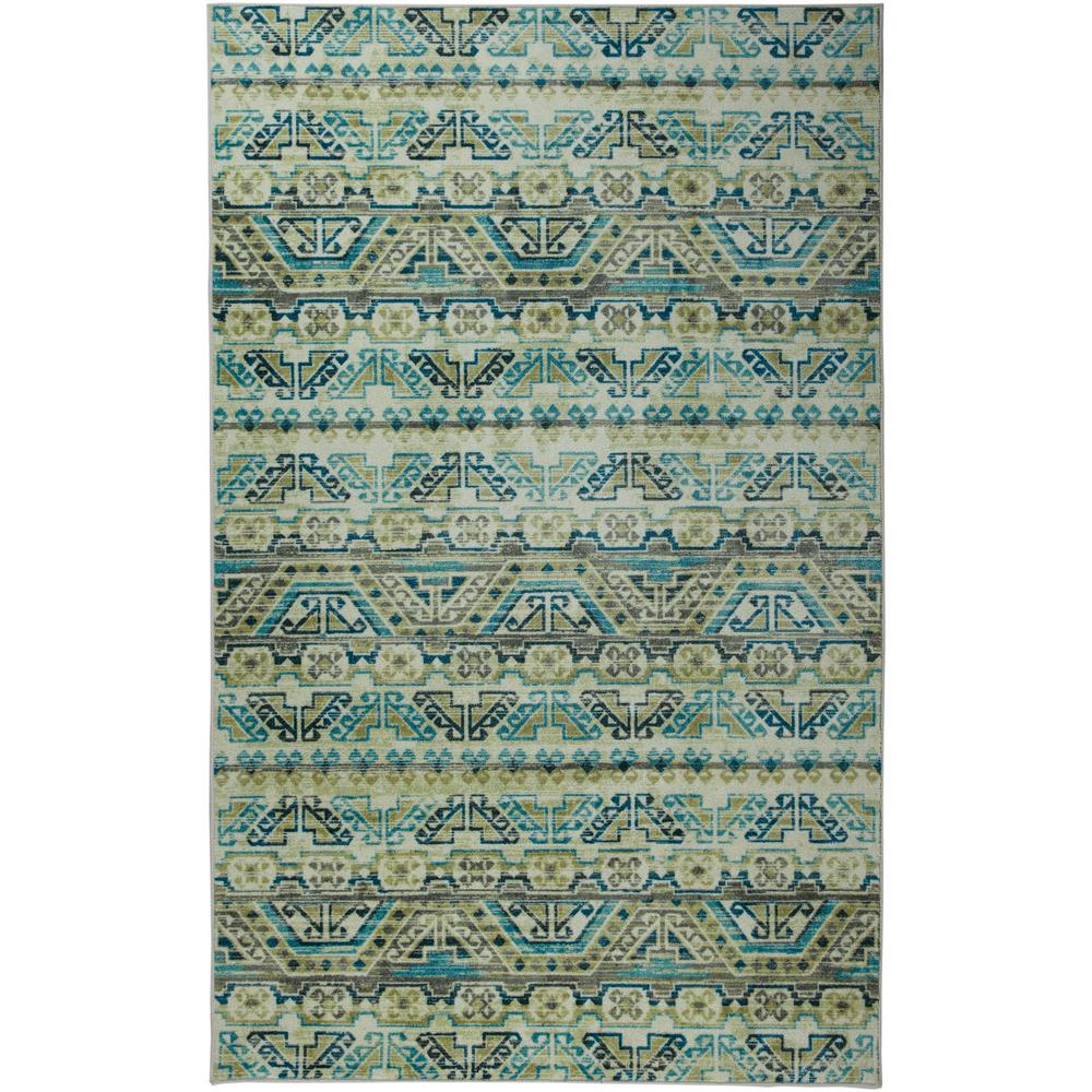 Mohawk Home Lottie Teal 5 ft. x 8 ft. Striped Area Rug-056405 - The ...